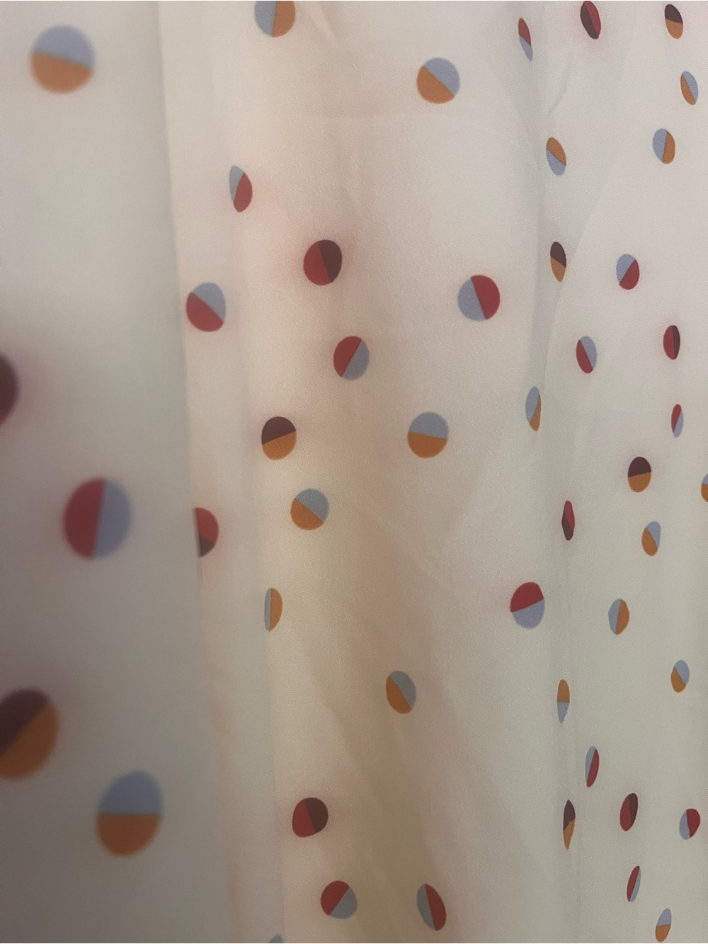 Modcloth Cream A-Line Midi Skirt with Multicolor Polka Dots